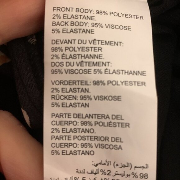 Addition Elle Black And Spotted Animal Print Blouse - Picture 7 of 7